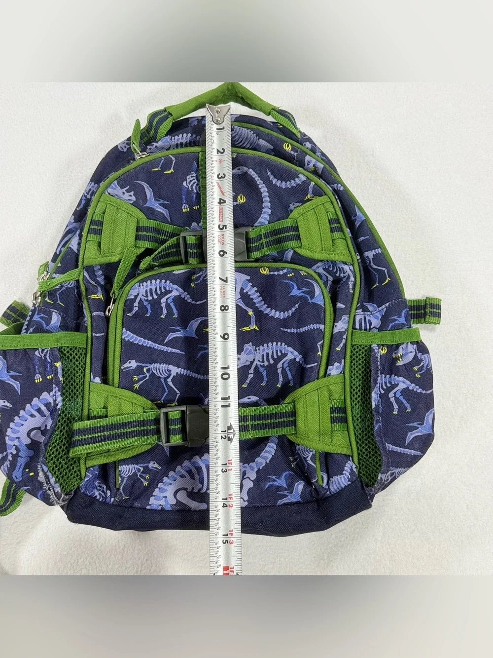Pottery Barn Kids Mackenzie Navy And Green Dinosaur Bones Backpack Size Small